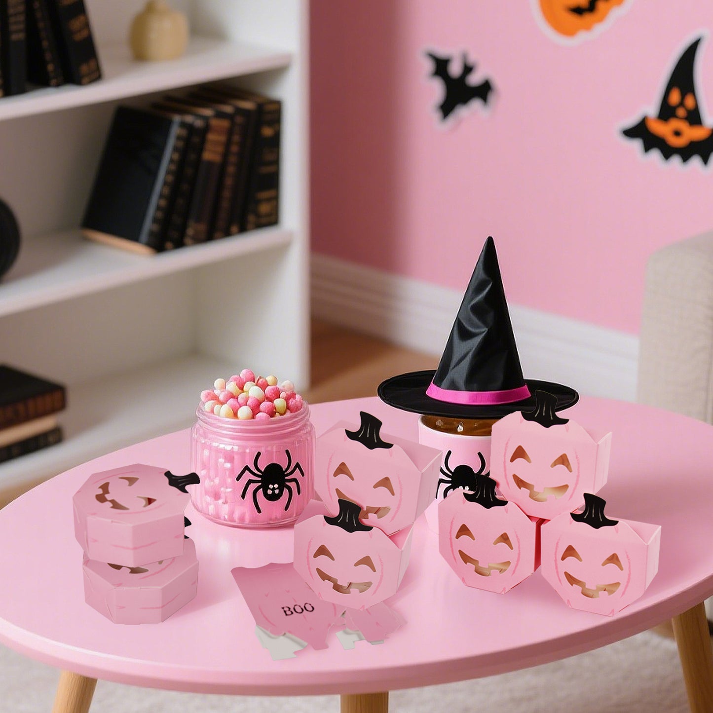 Halloween Pumpkin Gift Boxes - 10 Pcs Festive Treat Containers