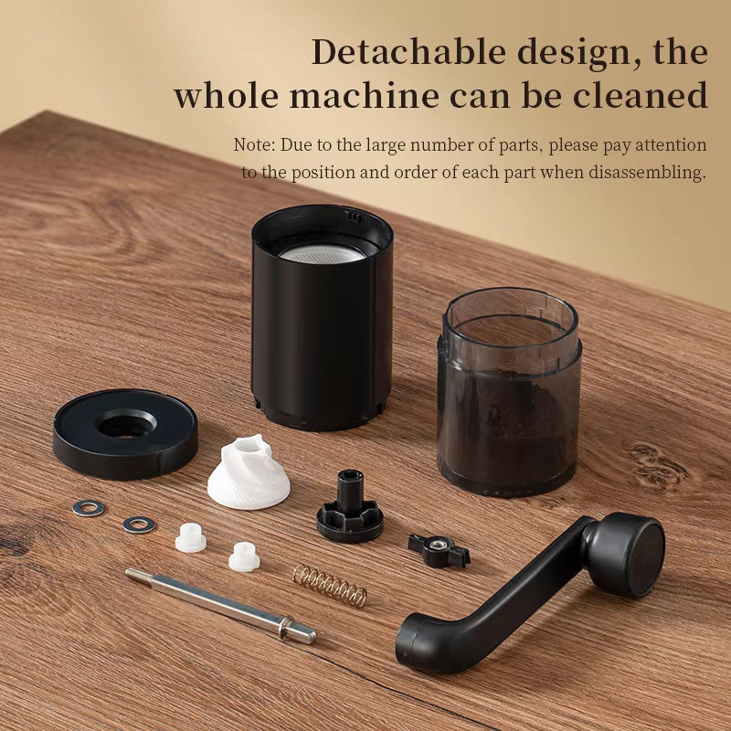 Manual Coffee Bean Grinder - Portable Hand Crank with Adjustable Grind Settings
