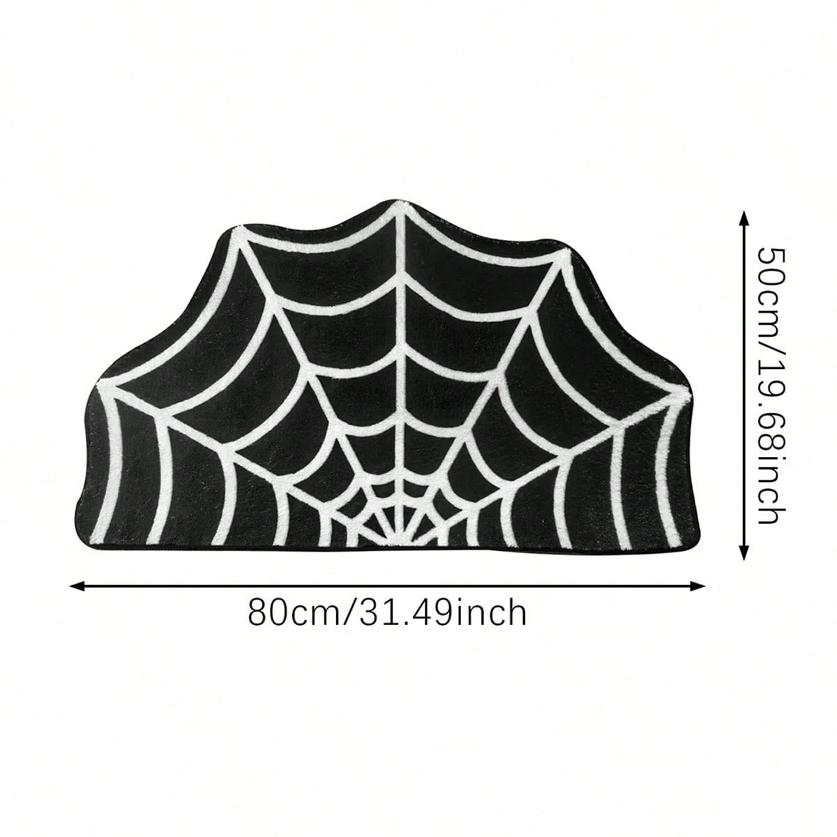 Halloween Spider Web Carpet - Gothic Non-Slip Bath Mat for Home Decor