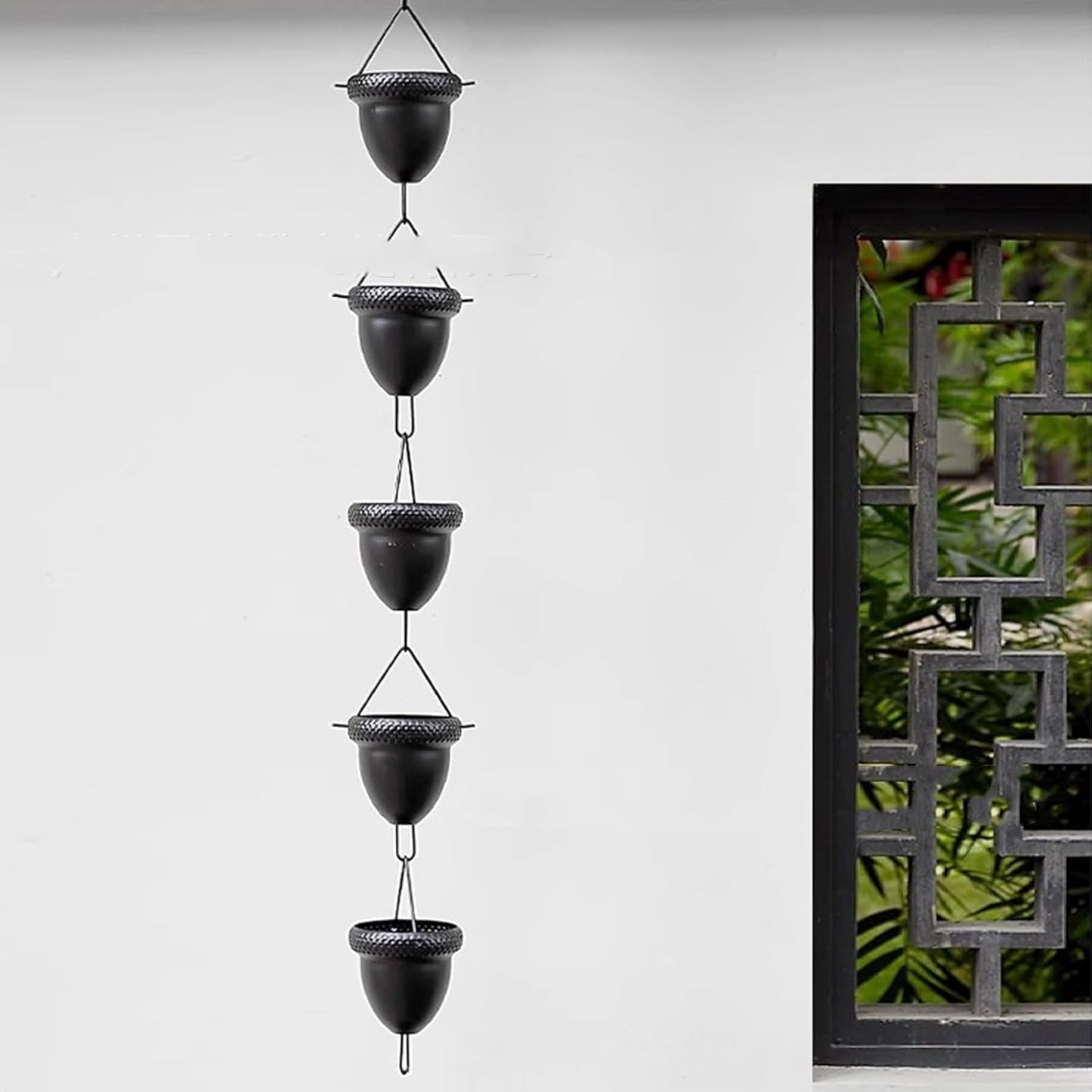Premium Outdoor Rain Chain Pendant - Decorative Home Garden Accent