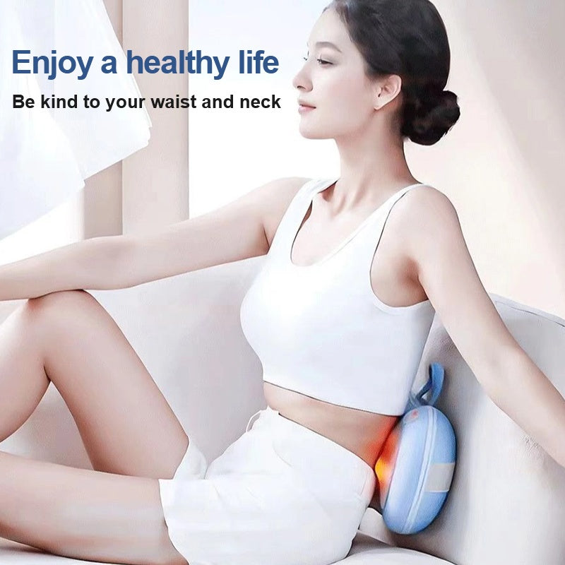 Massage The Back And Neck With Heated, Kneading Deep Tissue Massage Pillows