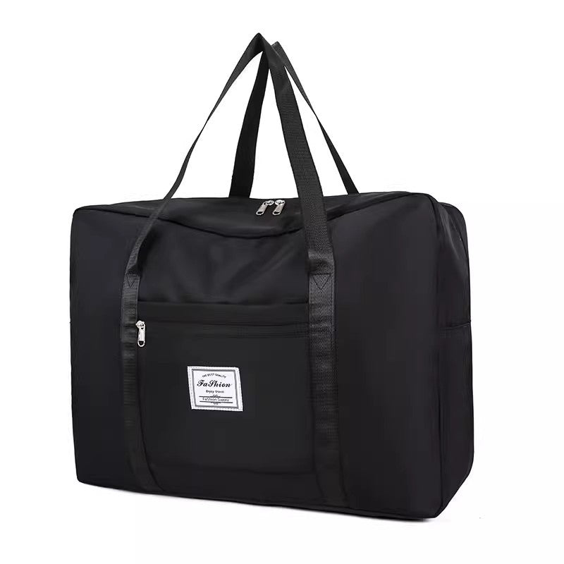 The large-capacity travel bag is portable