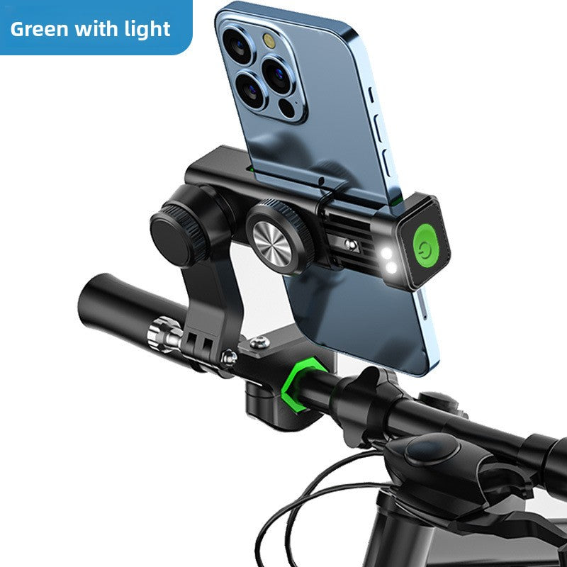 Bike Phone Mount with LED Light - Secure Handlebar Holder for Cycling