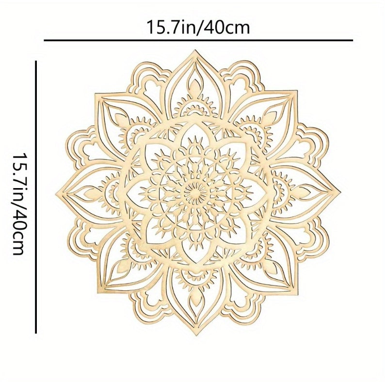 Hand-Hammered Moroccan Metal Mandala Wall Art - Bohemian Living Room Decor