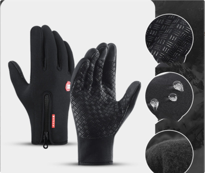 Winter Touch Screen Gloves - Waterproof Sports Gloves with Fleece