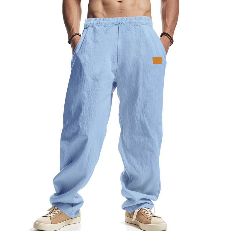 Men's Breathable Casual Beach Trousers - Simple Linen Summer Pants