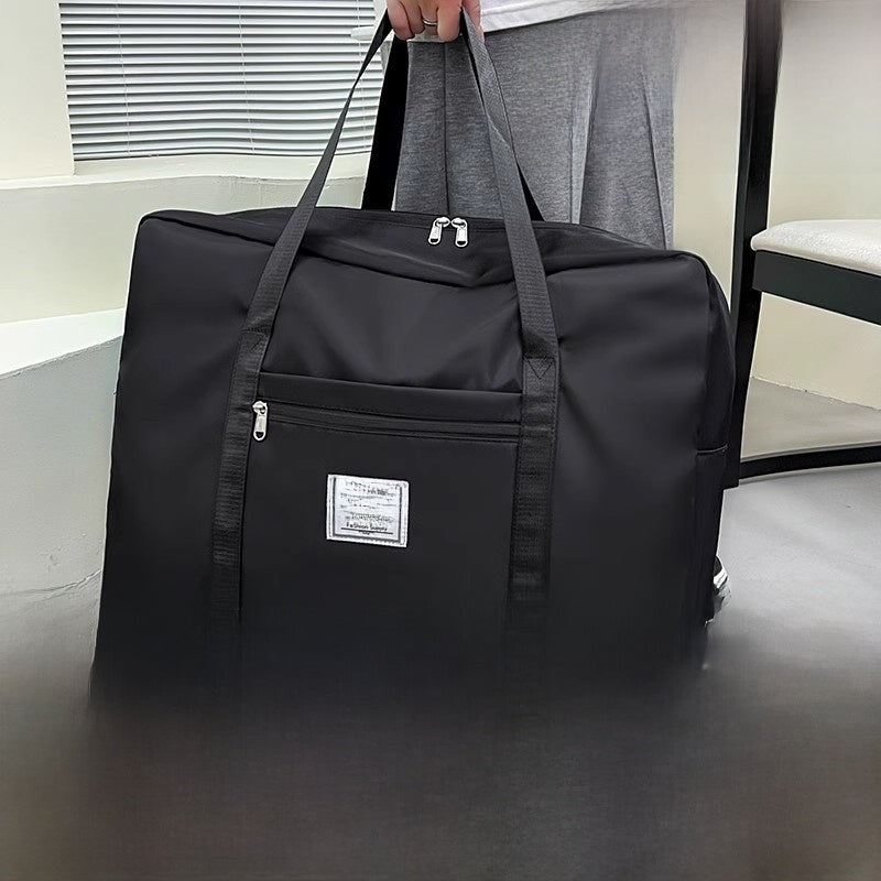 The large-capacity travel bag is portable