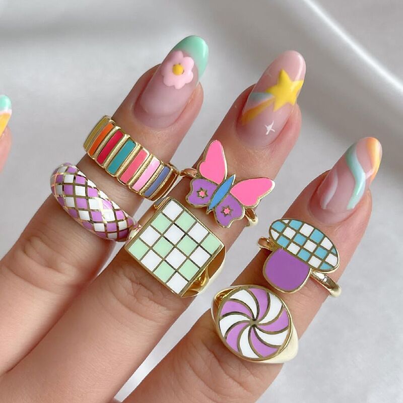 Fashion OL Pearl Ring Three Piece Set