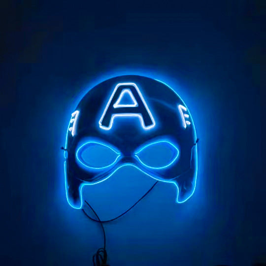 Halloween Glow-in-the-Dark Mask - LED Spider Design