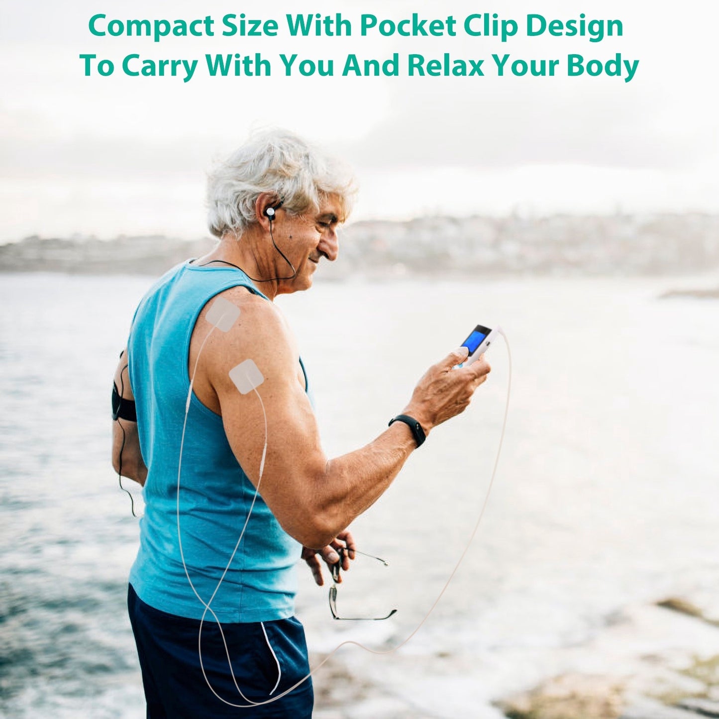 1Pc Tens Unit Machine Impulse Massager 10 Modes Pain Relief Body Massager Machine Muscle Stimulator With 4 Outputs And 8 Electrode Pads For Relief Relaxing Fitness