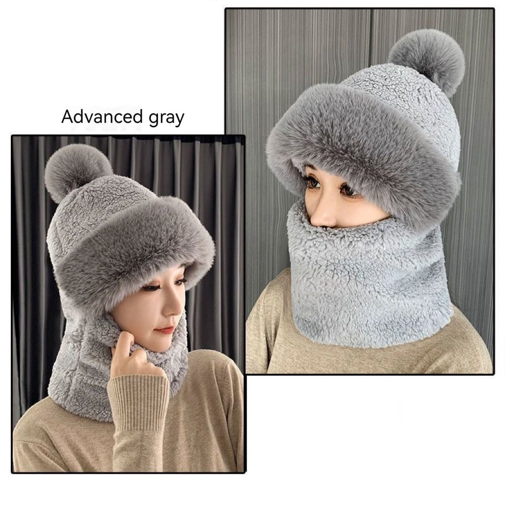 Women's Outdoor Hat - Ear & Wind Protection Single-Layer Fleece-Lined Winter Cap