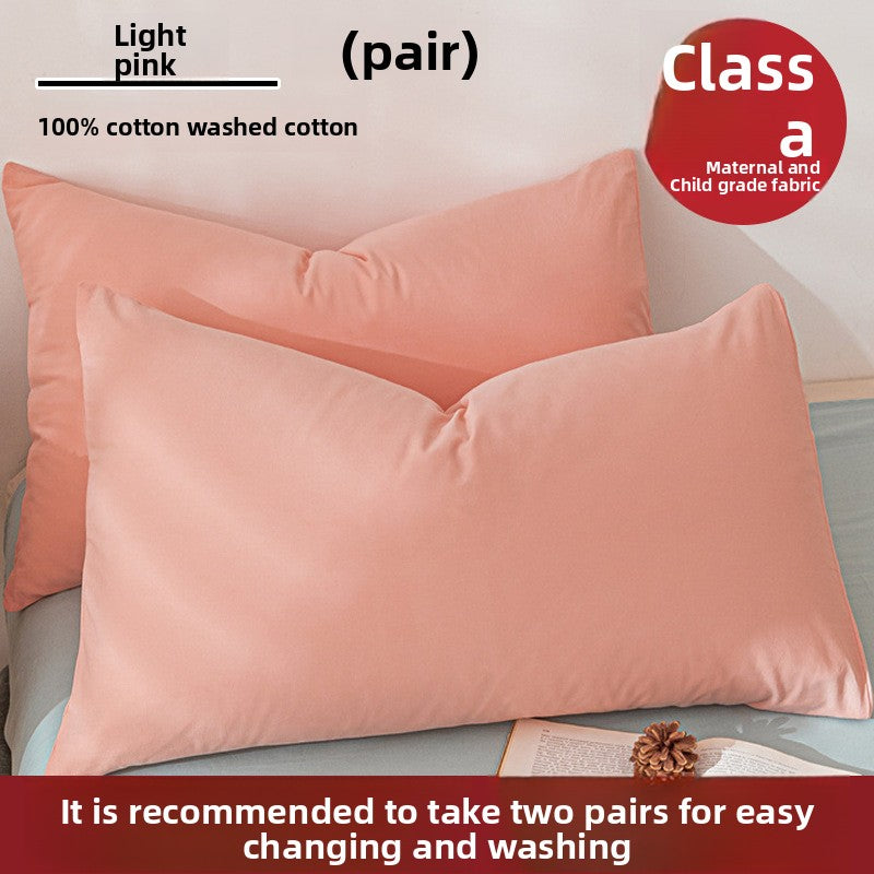 Pure Cotton Pillowcase - Premium Natural Fiber Pillow Cover