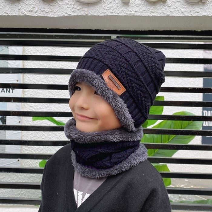 Premium Winter Beanie Hat & Scarf Set - Thick Fleece Lined Knit Cap with Neck Warmer for Men & Women