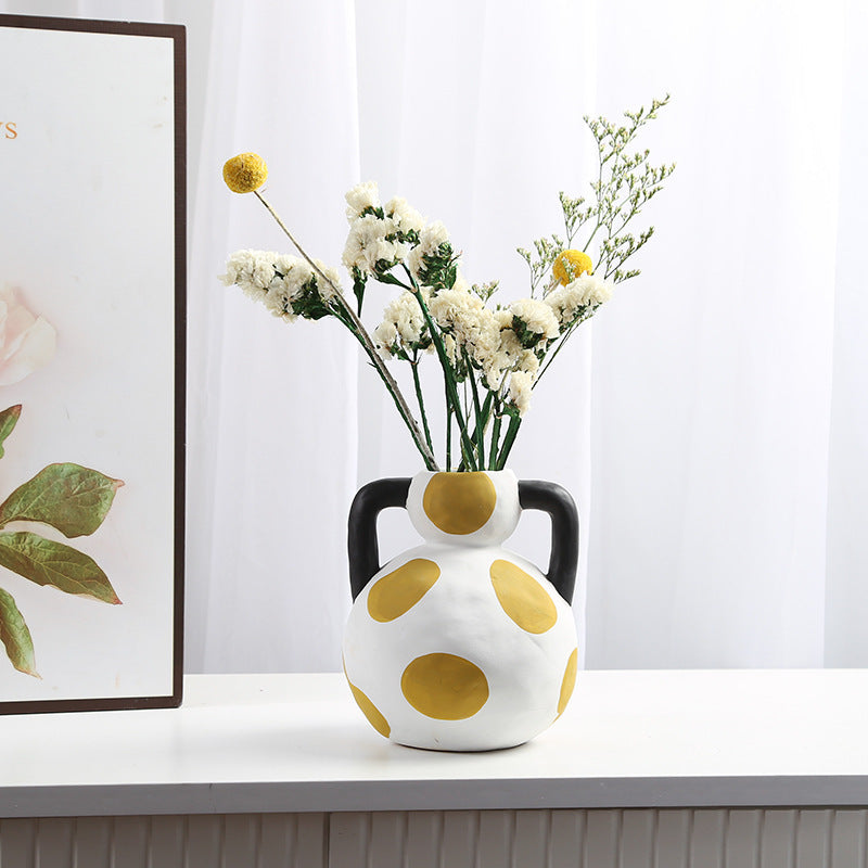 Premium Ceramic Vase - Modern Living Room Home Decoration Centerpiece