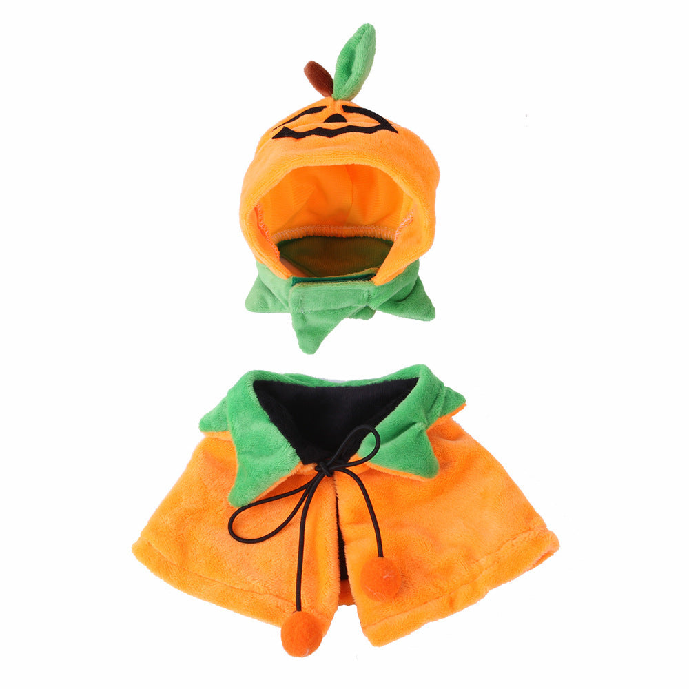 Halloween Pet Pumpkin Cloak - Adorable Double-Sided Costume for Dogs & Cats