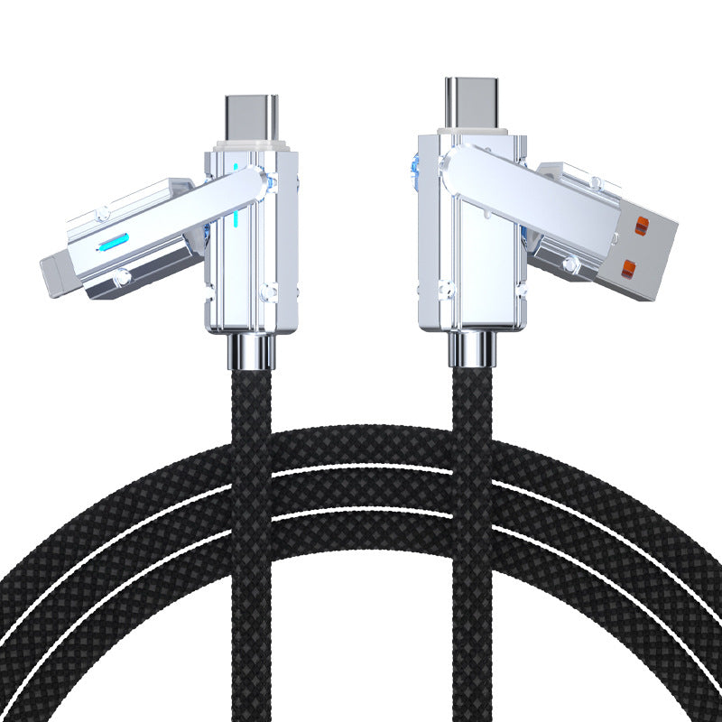 4-in-1 Multi Device Charging Cable - Universal USB-C Lightning Micro-USB Charger