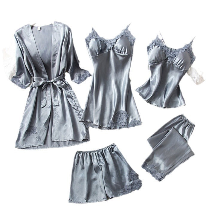 Imitation Silk Pajama Set - Women's Luxurious Sleepwear Collection