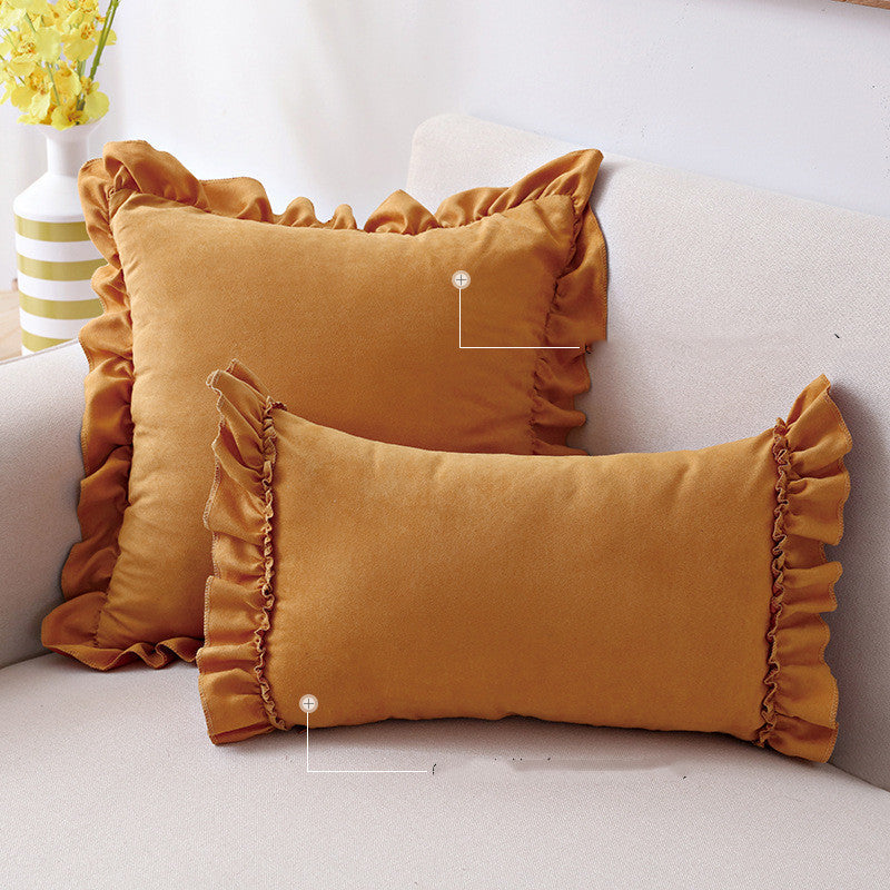 Pillowcase Small  Cushion Pillow Suede Sofa Bedside Pillowcase