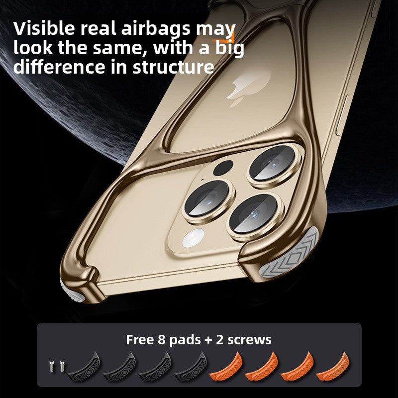 Premium Zinc Alloy iPhone Case - Frameless Anti-Drop Protection