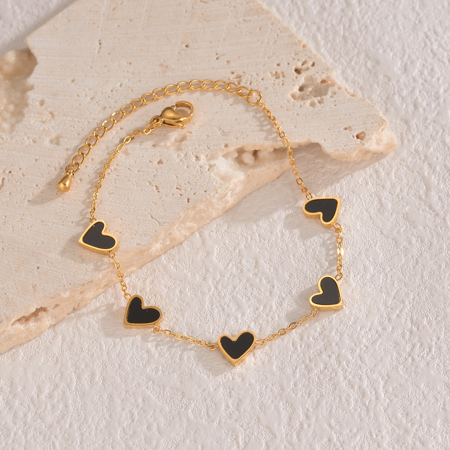 Love Heart Bracelet - Stainless Steel Dripping Heart Design