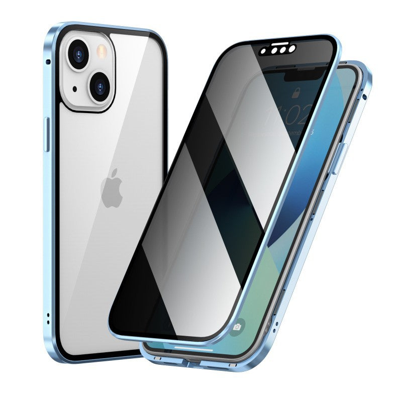 Anti-Spy Double-Sided Glass iPhone Case - Privacy Protection with Magnetic Design