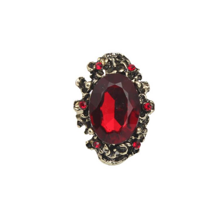 Crystal Gemstone Ring - Adjustable Large Stone Statement Piece