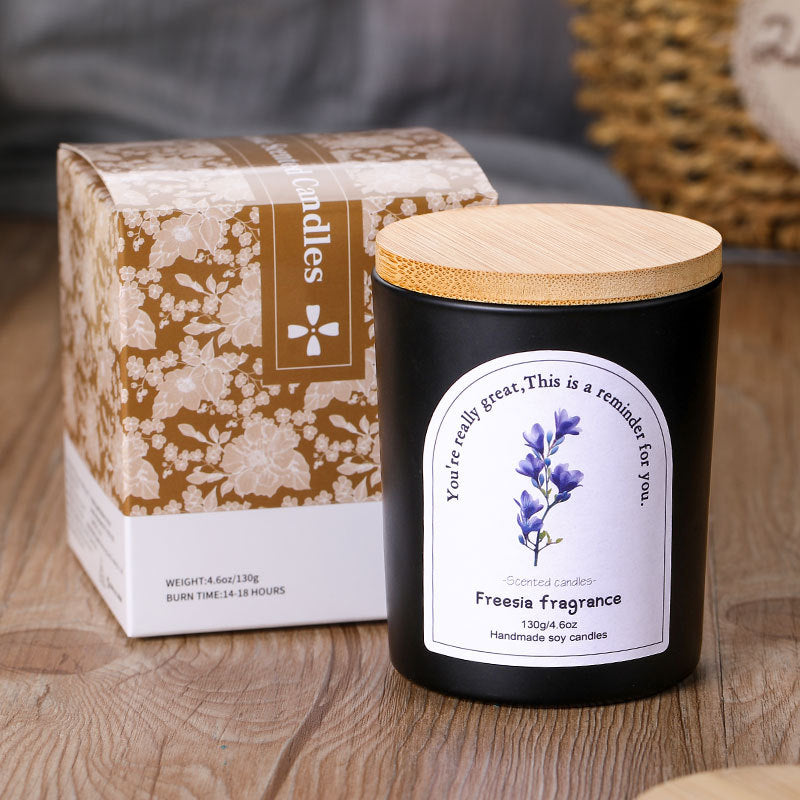 Premium Black Matte Soybean Wax Candle - Blue Misty Morning