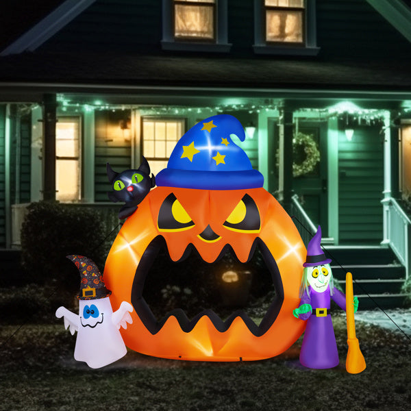 6.9ft Pumpkin Inflatable Halloween Decoration - Large Outdoor Display