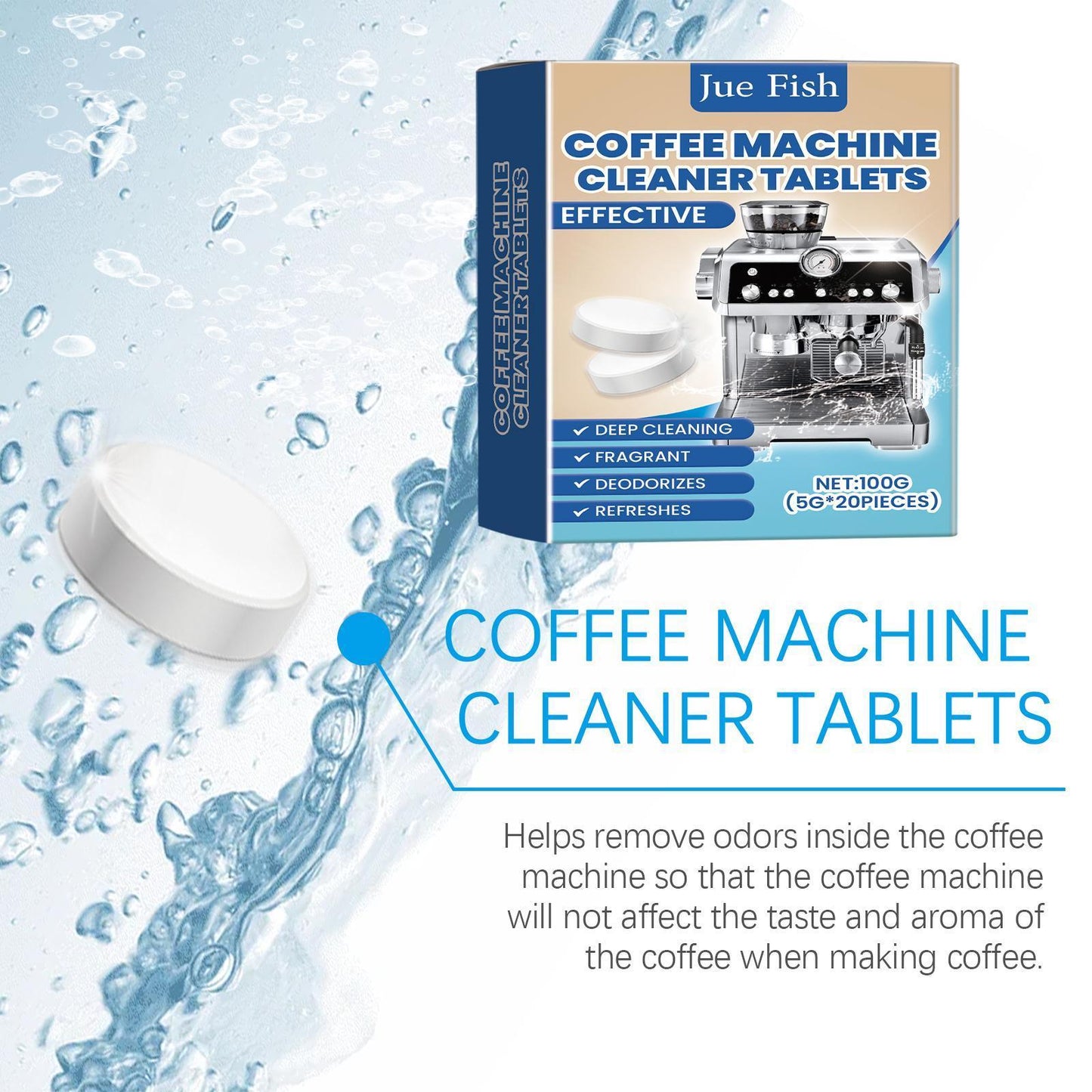 Jueyu Coffee Machine Cleaning Effervescent Tablets Clean Coffee Machine Stains And Dirt Renovation Maintenance Cleaner