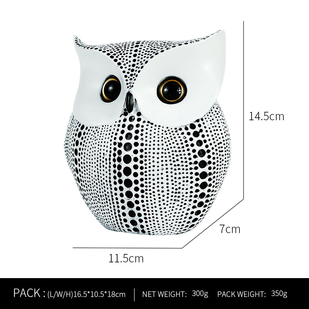Premium Owl Resin Craft Decoration - Elegant Home Soft Decoration