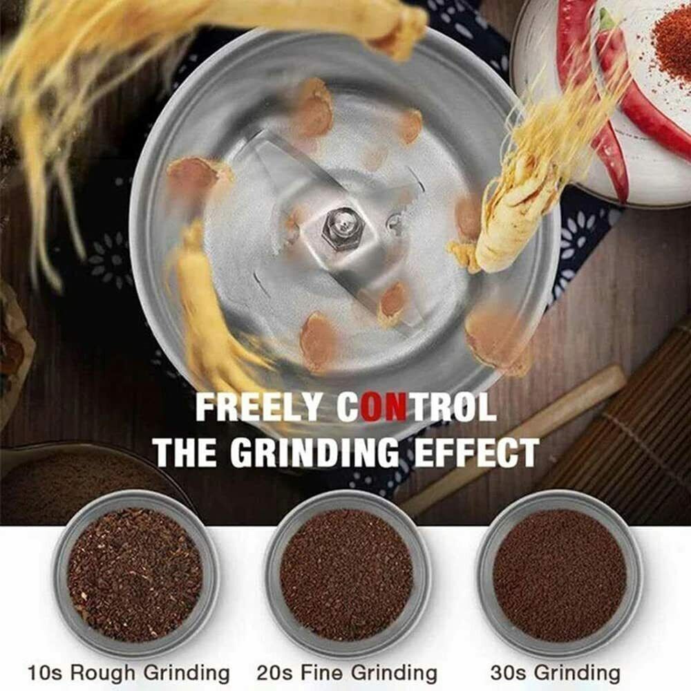 300W Electric Coffee Grinder - Powerful Bean, Nut & Spice Grinding Machine