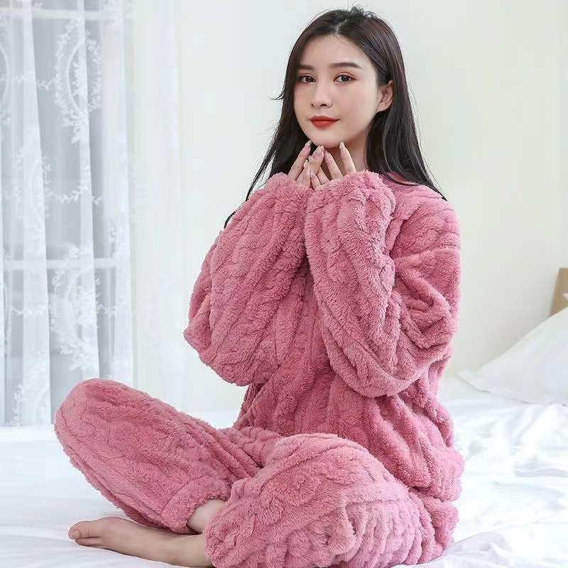 Coral Velvet Pajamas - Luxurious Soft Sleepwear Set