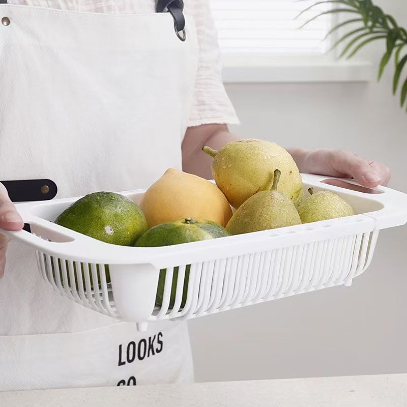 Retractable Kitchen Draining Basket - Expandable Sink Storage Rack