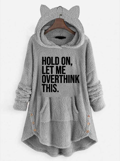 Hooded Long-sleeve Double-sided Fleece Women's Plus-size Coat