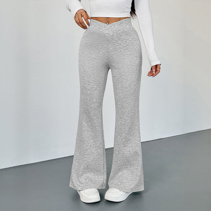 Women's Slim Fit Bootcut Trousers - Casual Daily Flare Leg Pants - DropOnline.co