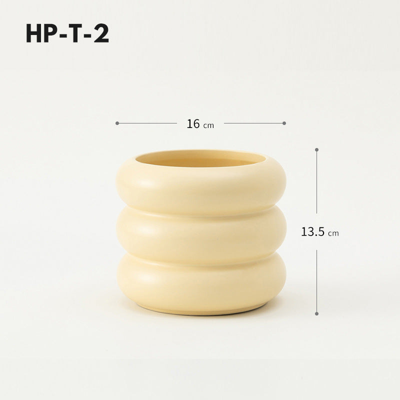 Premium Ceramic Makeup Pen Bucket - Modern Home Decoration Organizer