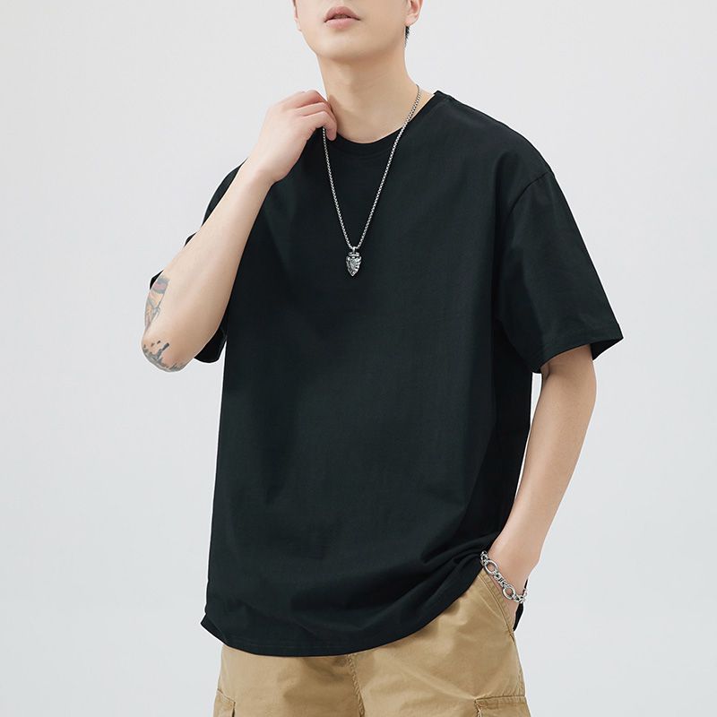 Men's Pure Cotton Short Sleeve T-Shirt - Premium Basic Tee