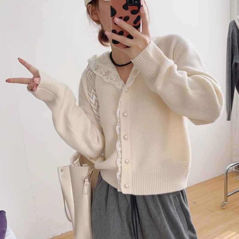 Lazy Chic Sweater Coat Loose French Top