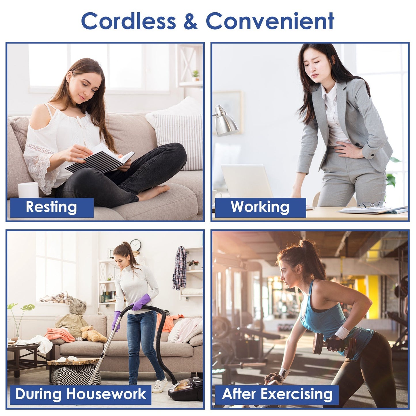 1Pc Lower Back Massager Heating Pad Cordless Heating Pad With Air Compression Vibration For Back Belly Waist Shoulder Pain Relief