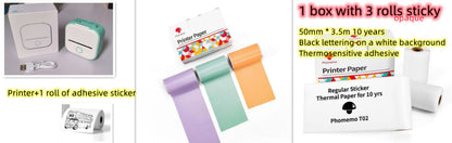 Portable Mini Thermal Label Printer Home Photo Printer Student Wrong Question Printer Bluetooth-compatible Mini Label Printer Price Tag - DropOnline.co