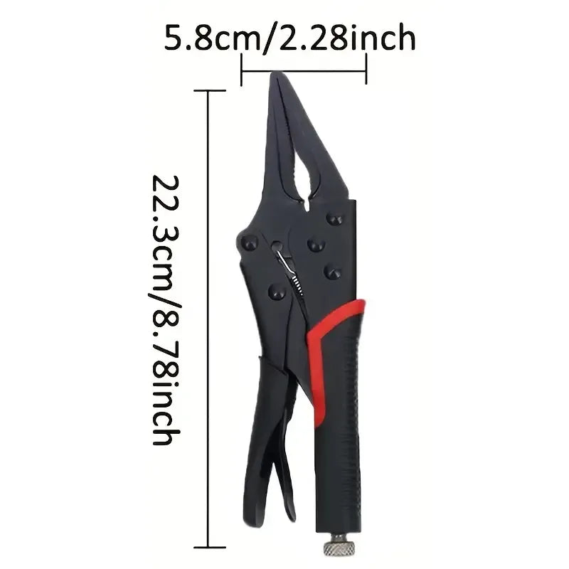 Heavy Duty 8in-10in Multi-Purpose Locking Clamp | Industrial Grade General Purpose Pressure Clamp With Forged Steel Jaws And 360° Swivel Base - Manually Adjustable Vise Grip For Welding, Woodworking,