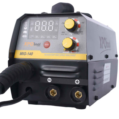 140A MIG Welder,110V 220V Dual Voltage Multiprocess Welder,Gas Gasless MIG Welding Machine,4 In 1 Flux MIG Solid Wire Lift TIG Stick  Welder