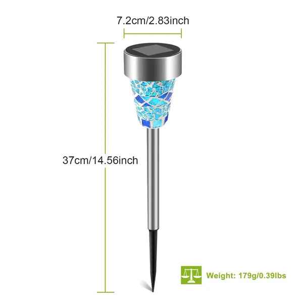 6Packs Solar Garden Lights Outdoor Solar Pathway Lights IP44 Water-resistant Landscape Lights 8Hrs Lawn Lamps For Yard Driveway Walkway