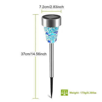 6Packs Solar Garden Lights Outdoor Solar Pathway Lights IP44 Water-resistant Landscape Lights 8Hrs Lawn Lamps For Yard Driveway Walkway