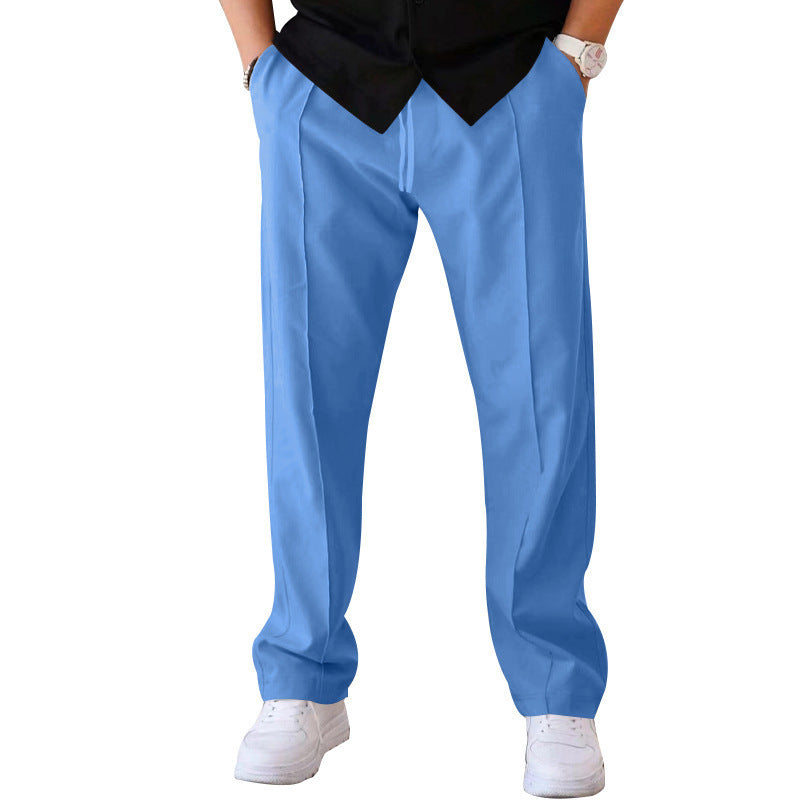 Men's Loose Straight-Leg Sport Trousers - Casual Athletic Pants