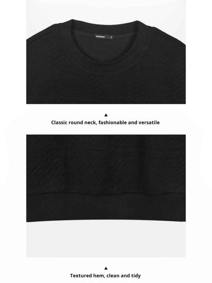 Unisex Jacquard Round Neck Hoodie - Premium Export Quality European Sizes