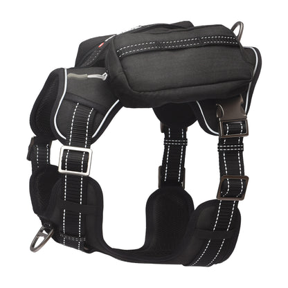 PETMARVEL High-Perfomance Tactical Dog Harness With Backpack, No Pull Front Clip & Metal Buckles - DropOnline.co