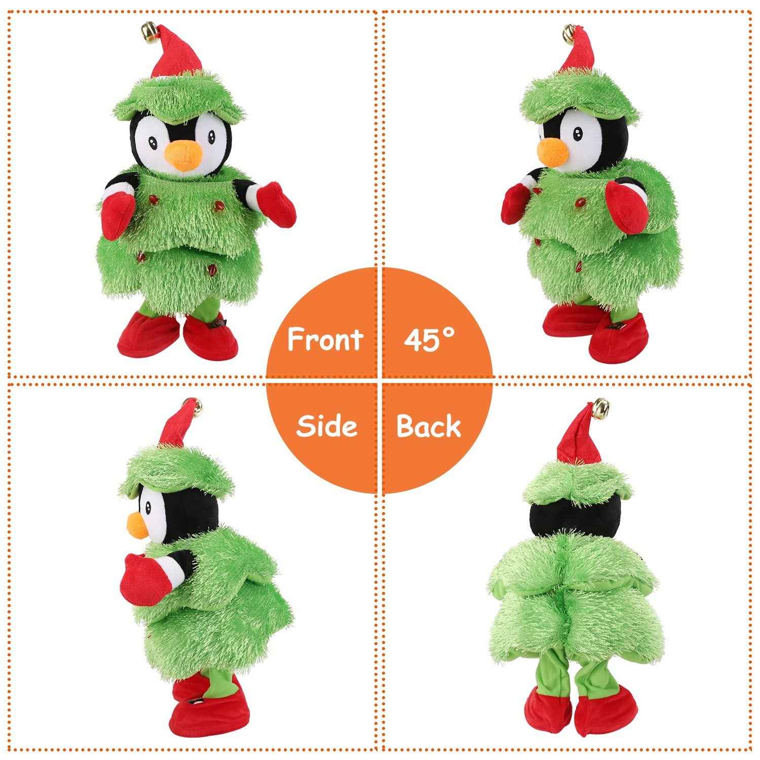 Penguin/Elk/Snowman Electric Dancing Singing Plush Toy - Interactive Christmas Gift - DropOnline.co