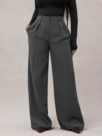 New Women's Casual Loose Straight-leg Business Commuting Wide-leg Pants