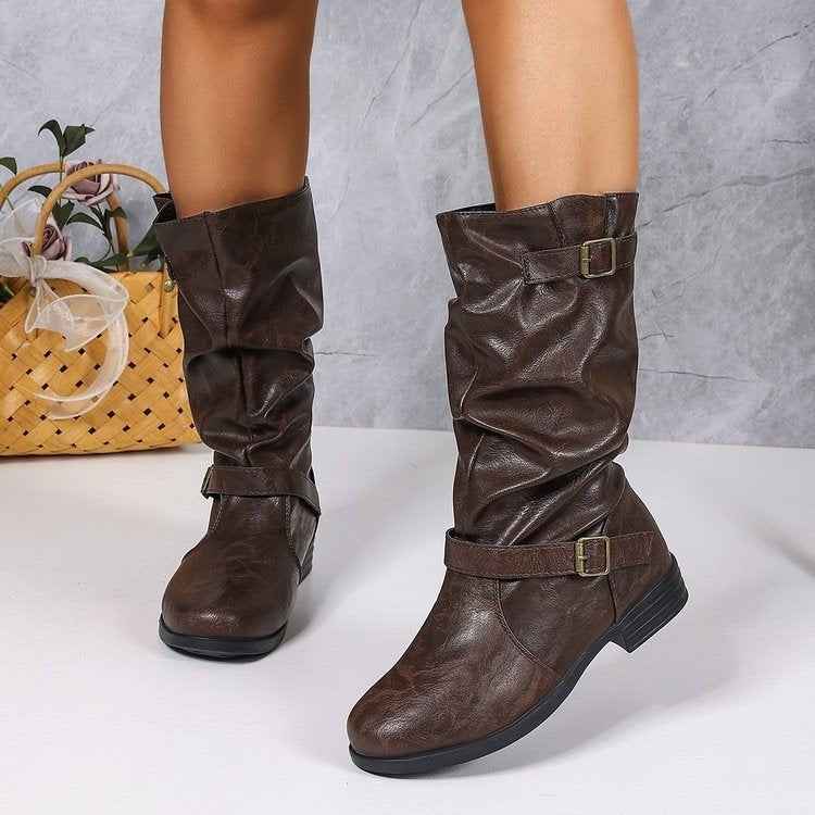 Fashionable And Comfortable Slip-on Martin Boots